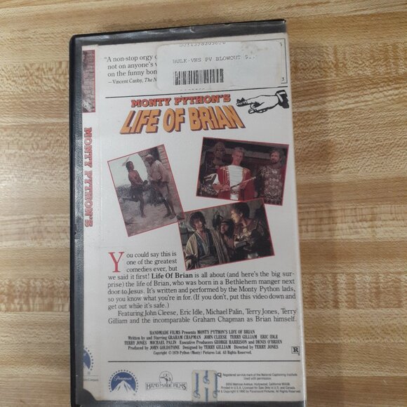 Monty Python Life of Brian 1979 VHS Clamshell Rental Terry Jones Cult Comedy - Picture 2 of 6